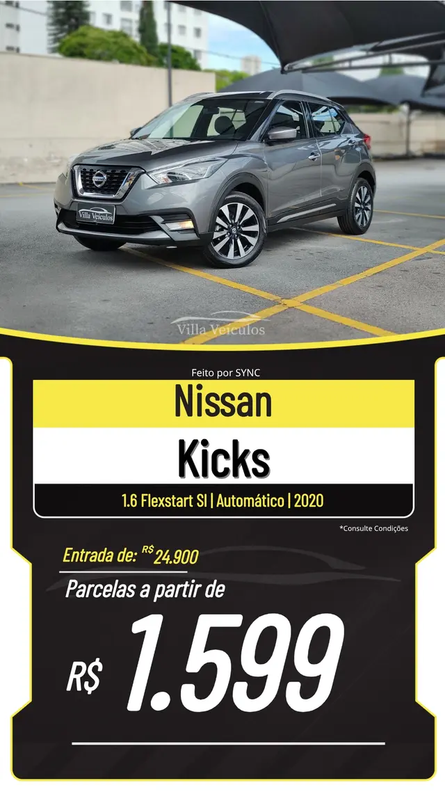 Exemplo de arte automática em Reel para loja de veículos (modelo 14)