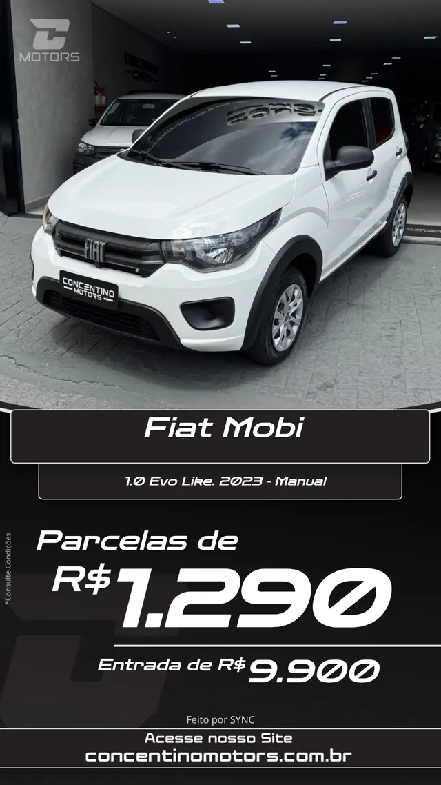 Exemplo de arte automática em Reel para loja de veículos (modelo 3)