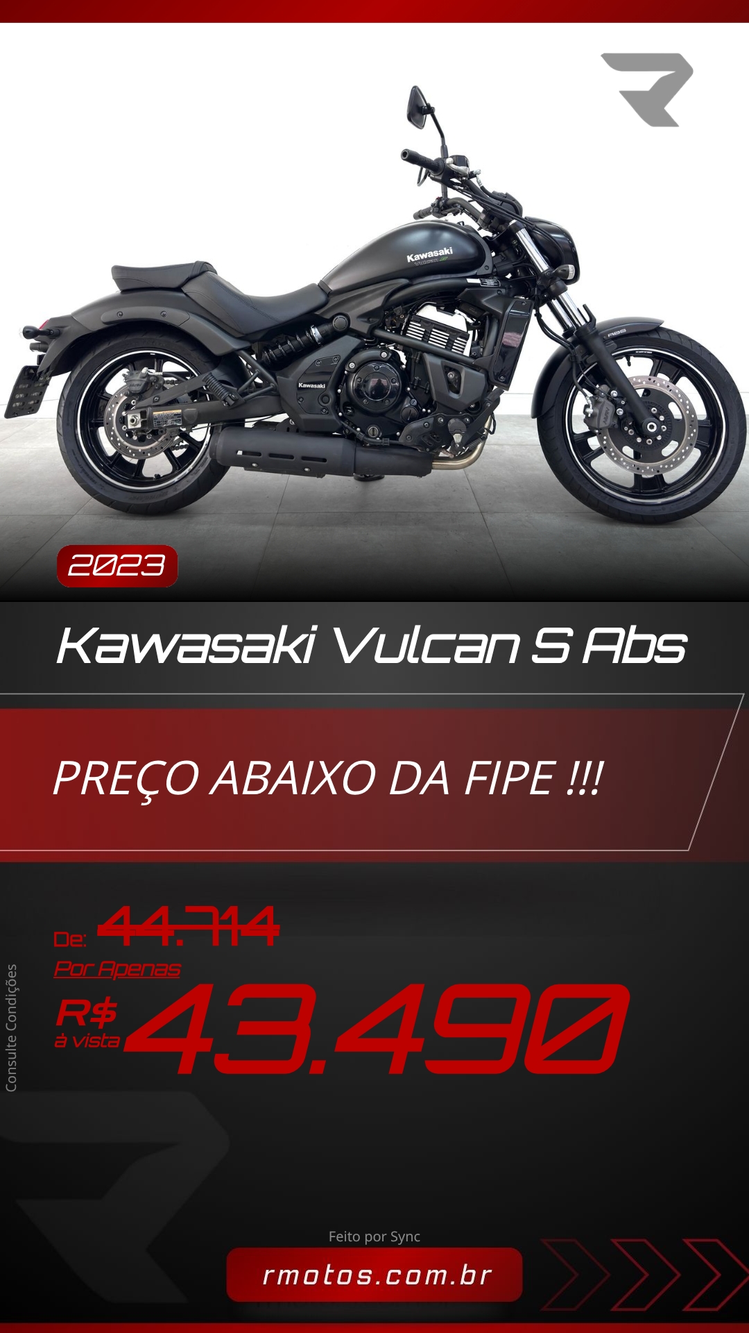 Exemplo de arte automática em Reel para loja de veículos (modelo 9)