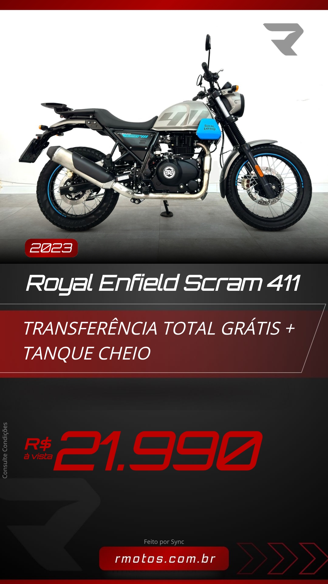 Exemplo de arte automática em Reel para loja de veículos (modelo 10)